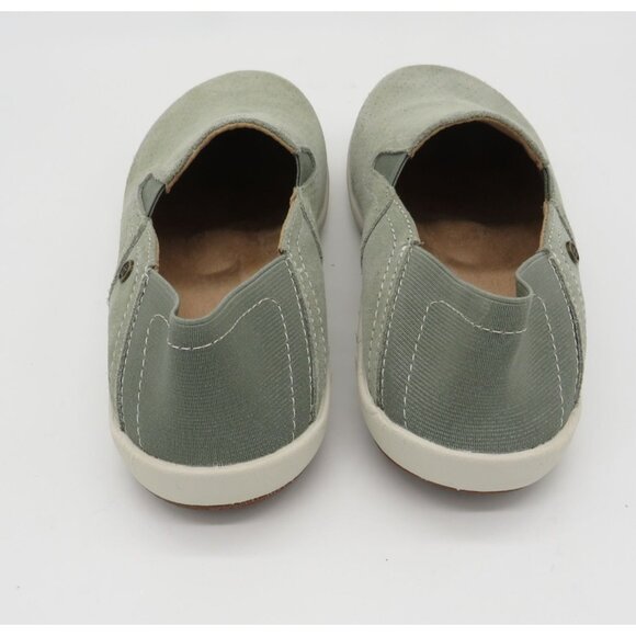 Spenco Women's Sage Green Slip-On Shoes Perforated Upper White Sole 6.5 NEW - Picture 4 of 7
